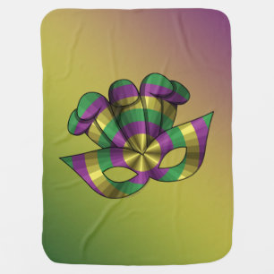Mardi Gras Mask Baby Blanket