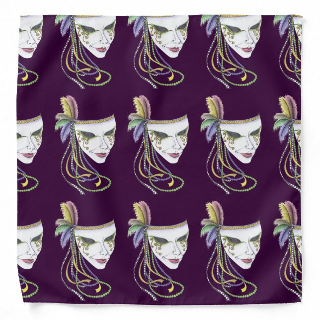 Mardi Gras Mask Bandana (Front)