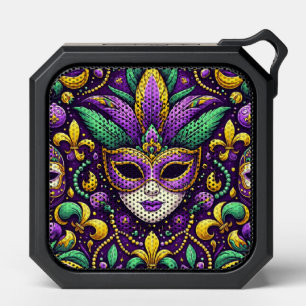 Mardi Gras mask/beads/fleur de lis Bluetooth Speaker