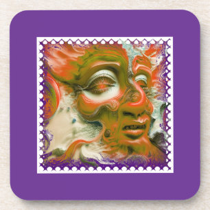 Mardi Gras Mask Beverage Coaster