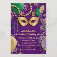 Mardi Gras Mask Birthday