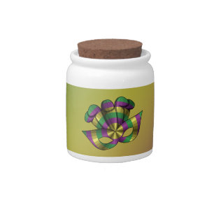 Mardi Gras Mask Candy Jar