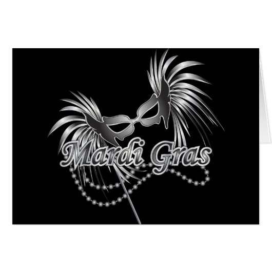 Mardi Gras Mask Cards (Front Horizontal)