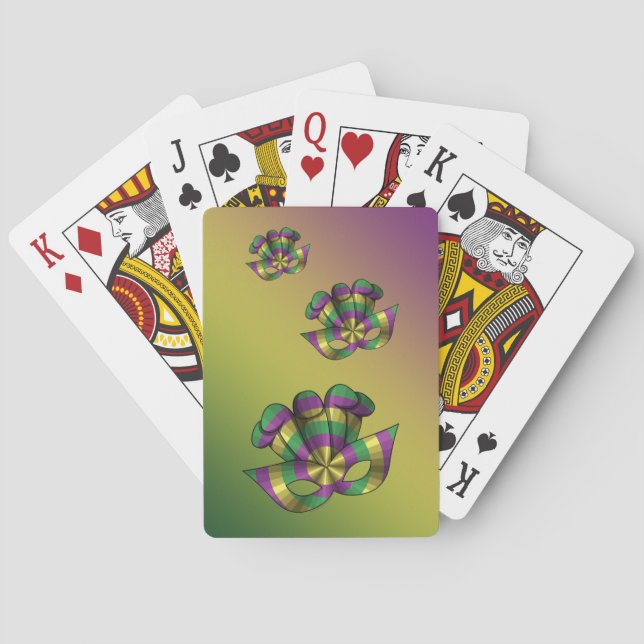 Mardi Gras Mask Classic Playing Cards (Back)