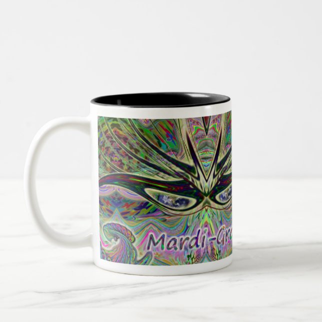 Mardi-Gras Mask Coffee Cup (Left)