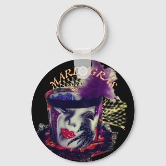 Mardi Gras Mask Colourful Keychain