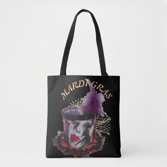 Mardi Gras Mask Colourful  Tote Bag (Front)