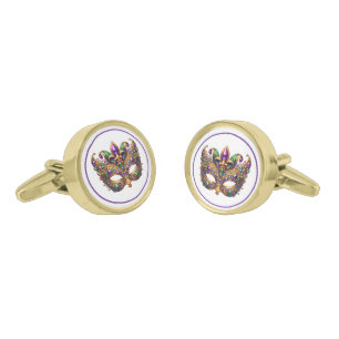 Mardi Gras Mask Cufflinks