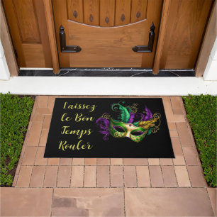 Mardi Gras Mask Doormat