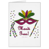 Mardi Gras Mask Feather Beads (Front)