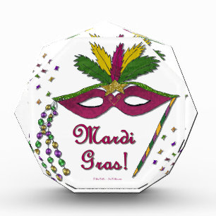Mardi Gras Mask Feather Beads Award