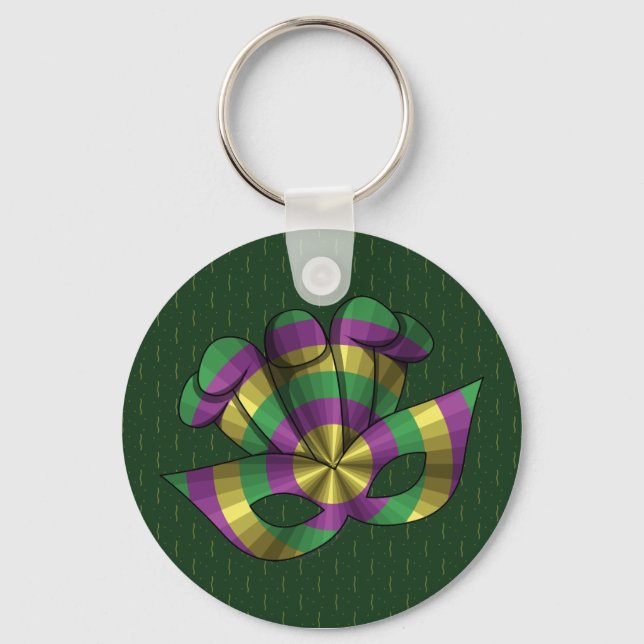 Mardi Gras Mask Keychain (Front)