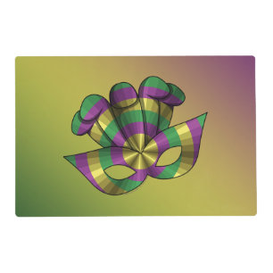 Mardi Gras Mask Laminated Place Mat
