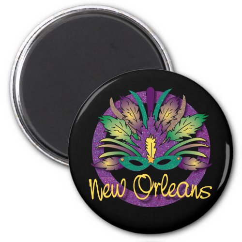 Mardi Gras Mask Magnet _ New Orleans LA