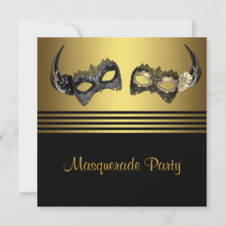 Mardi Gras Mask Masquerade Party Invitation | Zazzle