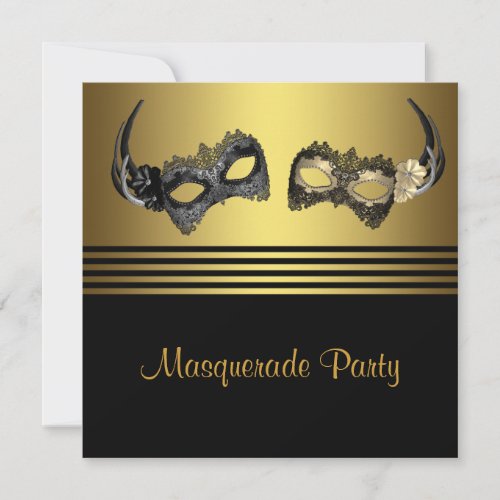 Mardi Gras Mask Masquerade Party Invitation