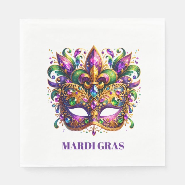 Mardi Gras Mask  Napkins (Front)