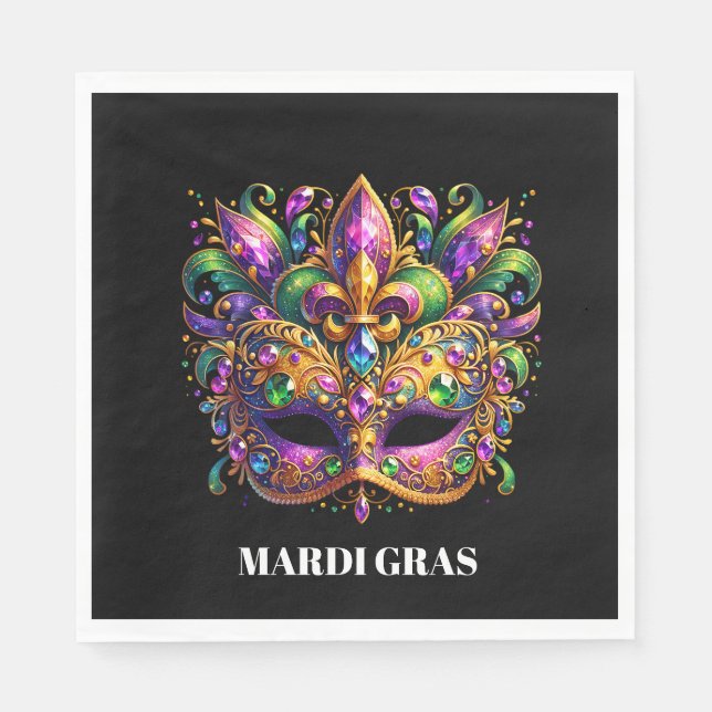 Mardi Gras Mask  Napkins (Front)