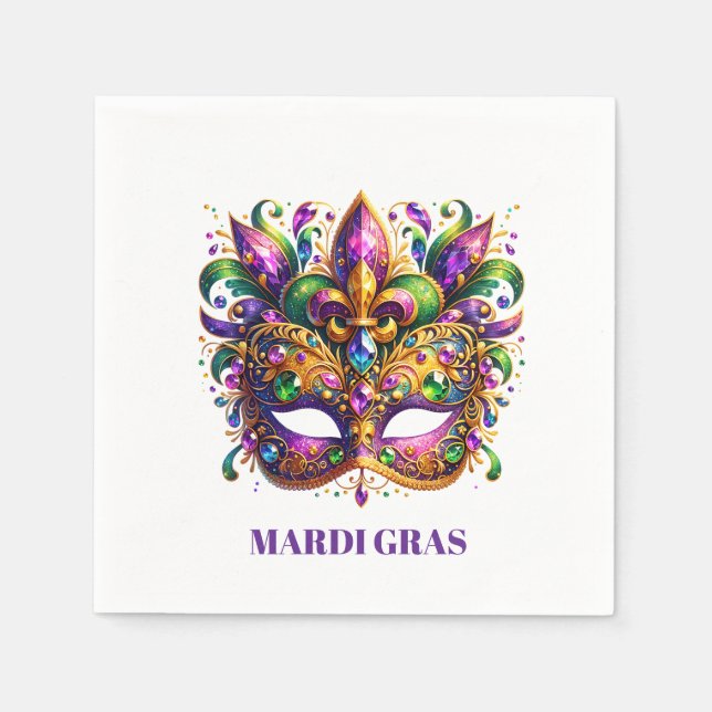 Mardi Gras Mask  Napkins (Front)