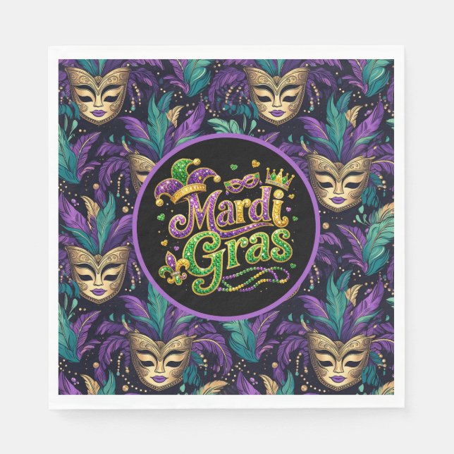 Mardi Gras Mask  Napkins (Front)