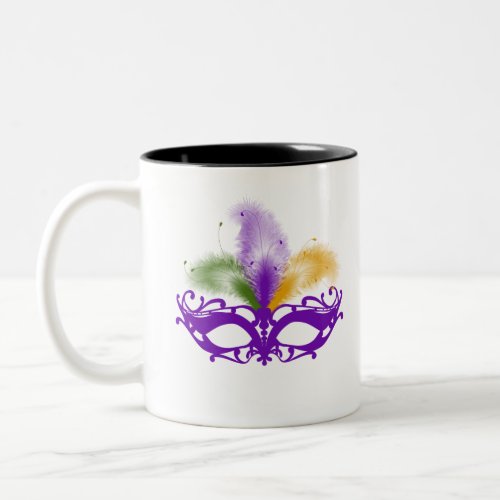 Mardi Gras Mask New Orleans French Quarter Two_Tone Coffee Mug