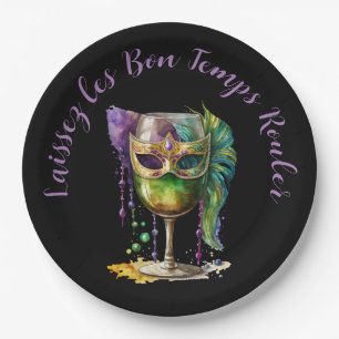 Mardi Gras Mask Paper Plates