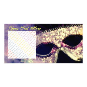 Mardi Gras Mask photo card