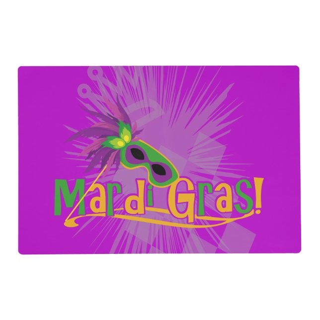 Mardi Gras Mask Placemat (Front)