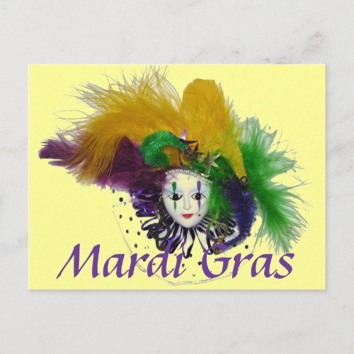 Mardi Gras Mask Postcard