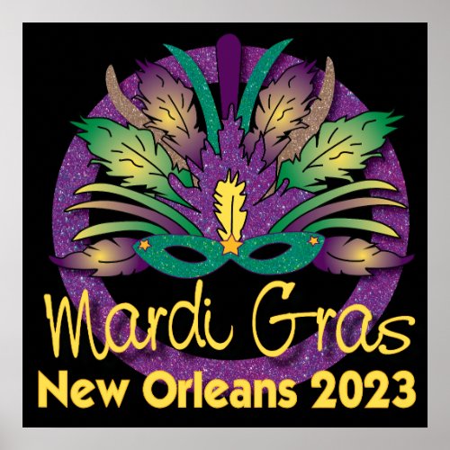 Mardi Gras Mask Poster _ 2023 _ New Orleans