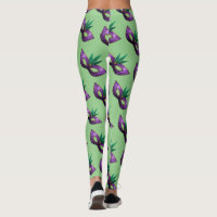 Mardi Gras Leggings, Purple Mask Pattern for Mardi Gras Events Parties, New  Orleans NOLA Pants XS, White : Generic: : Home