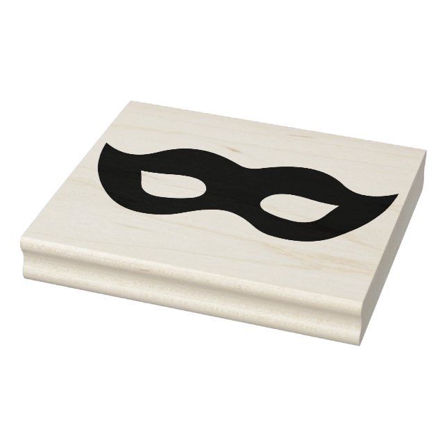 Mardi Gras Mask Silhouette Rubber Art Stamp (Stamp)