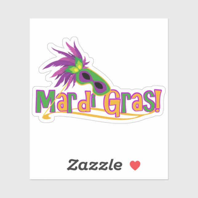 Mardi Gras Mask Sticker