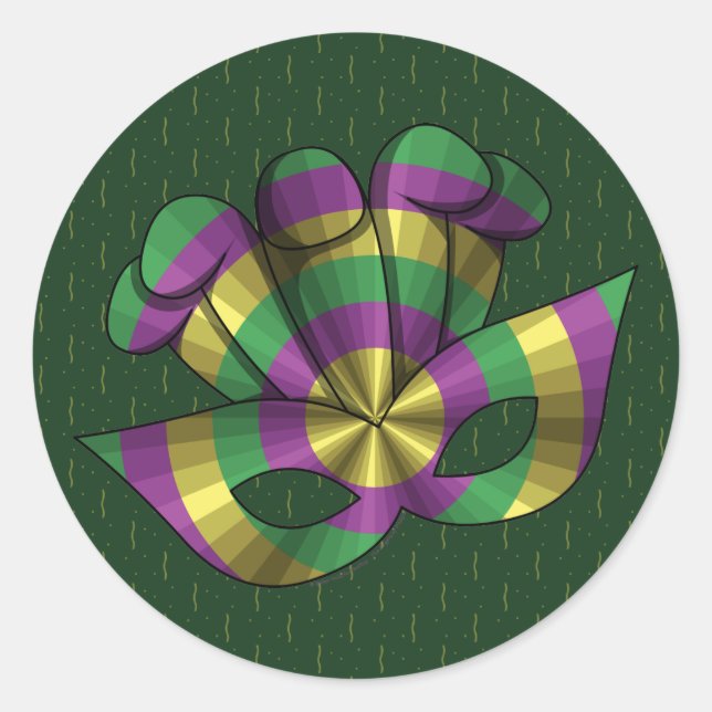 Mardi Gras Mask Sticker (Front)