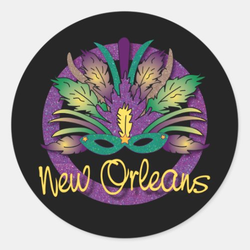 Mardi Gras Mask Sticker _ New Orleans LA