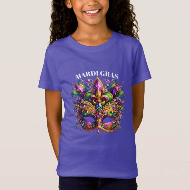 Mardi Gras Mask  T-Shirt (Front)