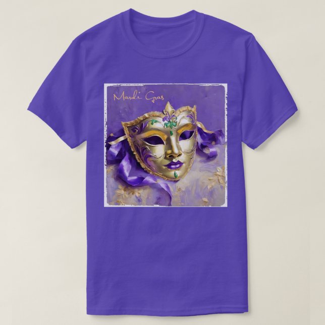 Mardi Gras Mask T-Shirt (Design Front)