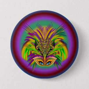 Mardi-Gras-Mask-The-Queen-V-3 Button
