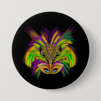 Mardi-Gras-Mask-The-Queen-V-3 Button