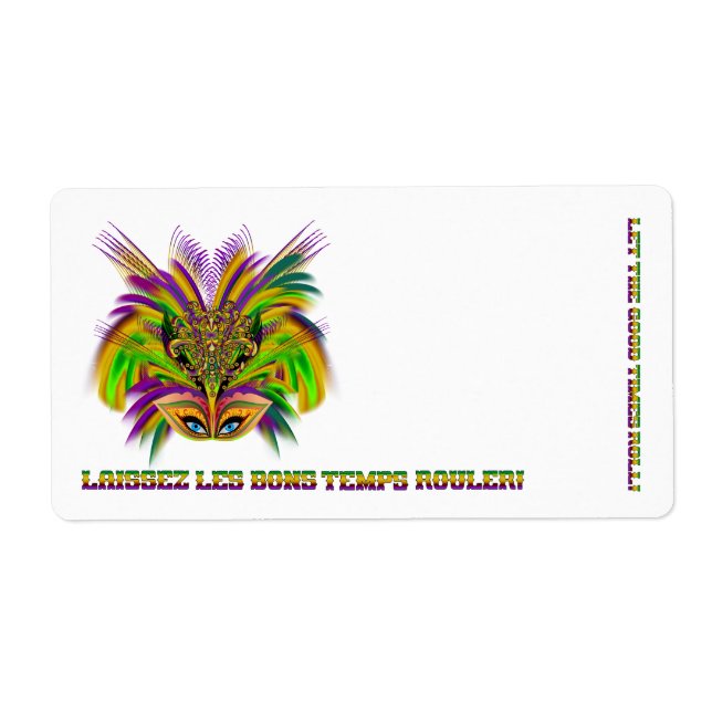 Mardi-Gras-Mask-The-Queen-V-3 Label (Front)