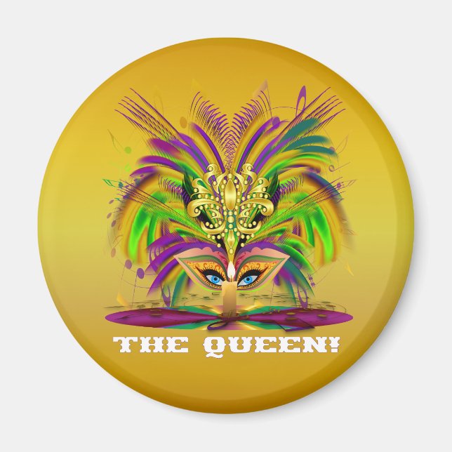Mardi-Gras-Mask-The-Queen-V-4 Magnet (Front)