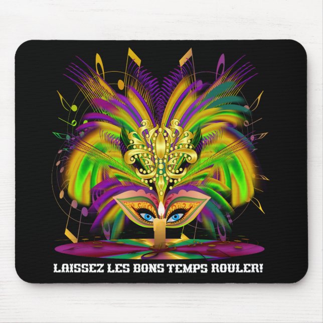 Mardi-Gras-Mask-The-Queen-V-4 Mouse Pad (Front)