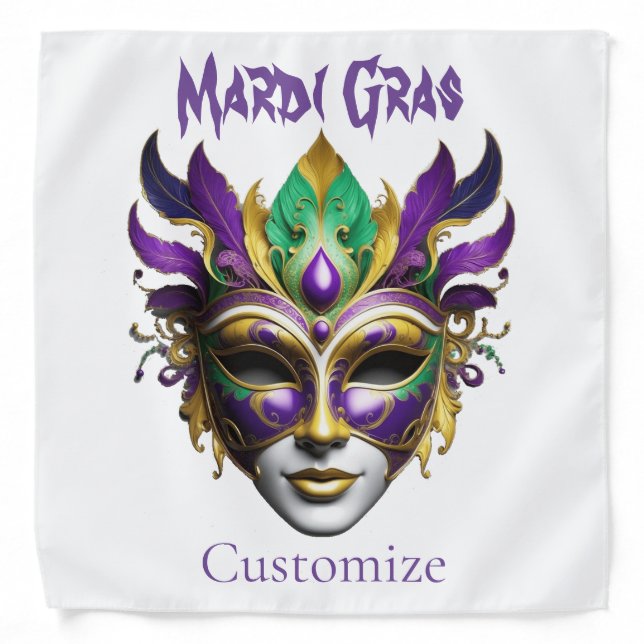 Mardi Gras Mask Thunder_Cove Bandana (Front)
