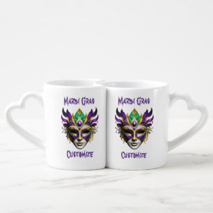 Mardi Gras Mask Thunder_Cove Coffee Mug Set