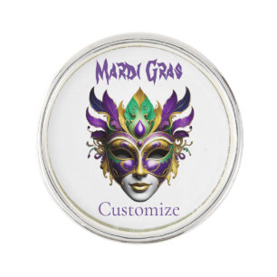 Mardi Gras Mask Thunder_Cove Lapel Pin
