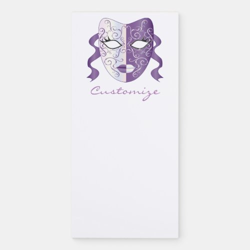 Mardi Gras Mask Thunder_Cove Magnetic Notepad