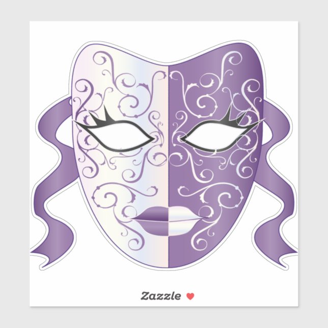 Mardi Gras Mask Thunder_Cove Sticker (Sheet)