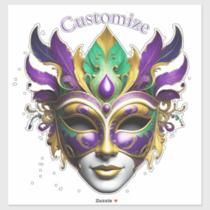 Mardi Gras Mask Thunder_Cove  Sticker