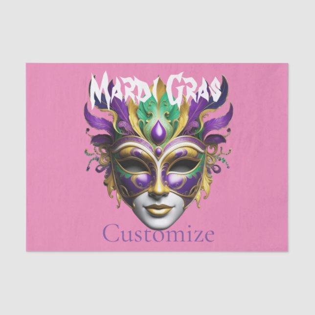 Mardi Gras Mask Thunder_Cove Tissue Paper (Front)