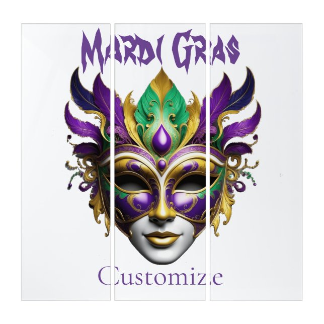 Mardi Gras Mask Thunder_Cove Triptych (Front)